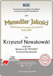 Sita Nekla Certyfikat