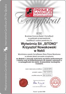 Sita Nekla Certyfikat